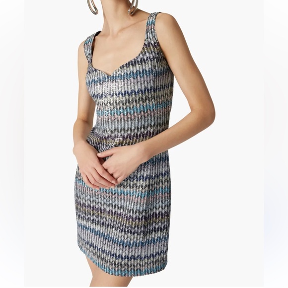 New MISSONI Lamé Knitted Mini Dress Size 36 - Picture 3 of 14
